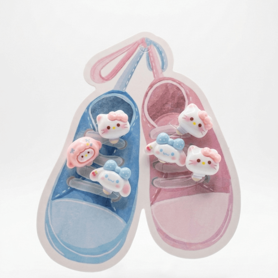 Kuromi Hello Kitty My Melody ve Arkadaşları Figürlü Sıkıştırmalı Bağcık Süsü