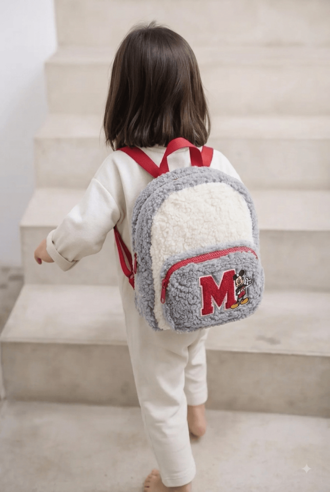 Minnie Mouse Model Peluş Çocuk Sırt Çantası - Okul Çantası