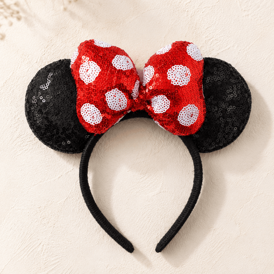 Minnie Mouse Model Pullu Yumuşak Dokulu Çocuk Taç