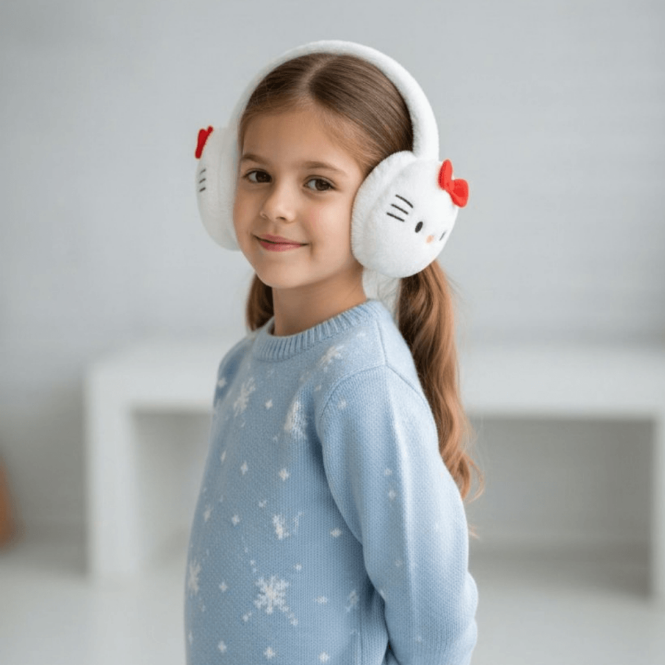 Hello Kitty Model Peluş Kız Çocuk Kışlık Kulaklık
